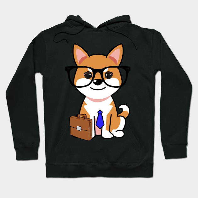 Cute Orange Dog is a colleague at work Hoodie by Pet Station